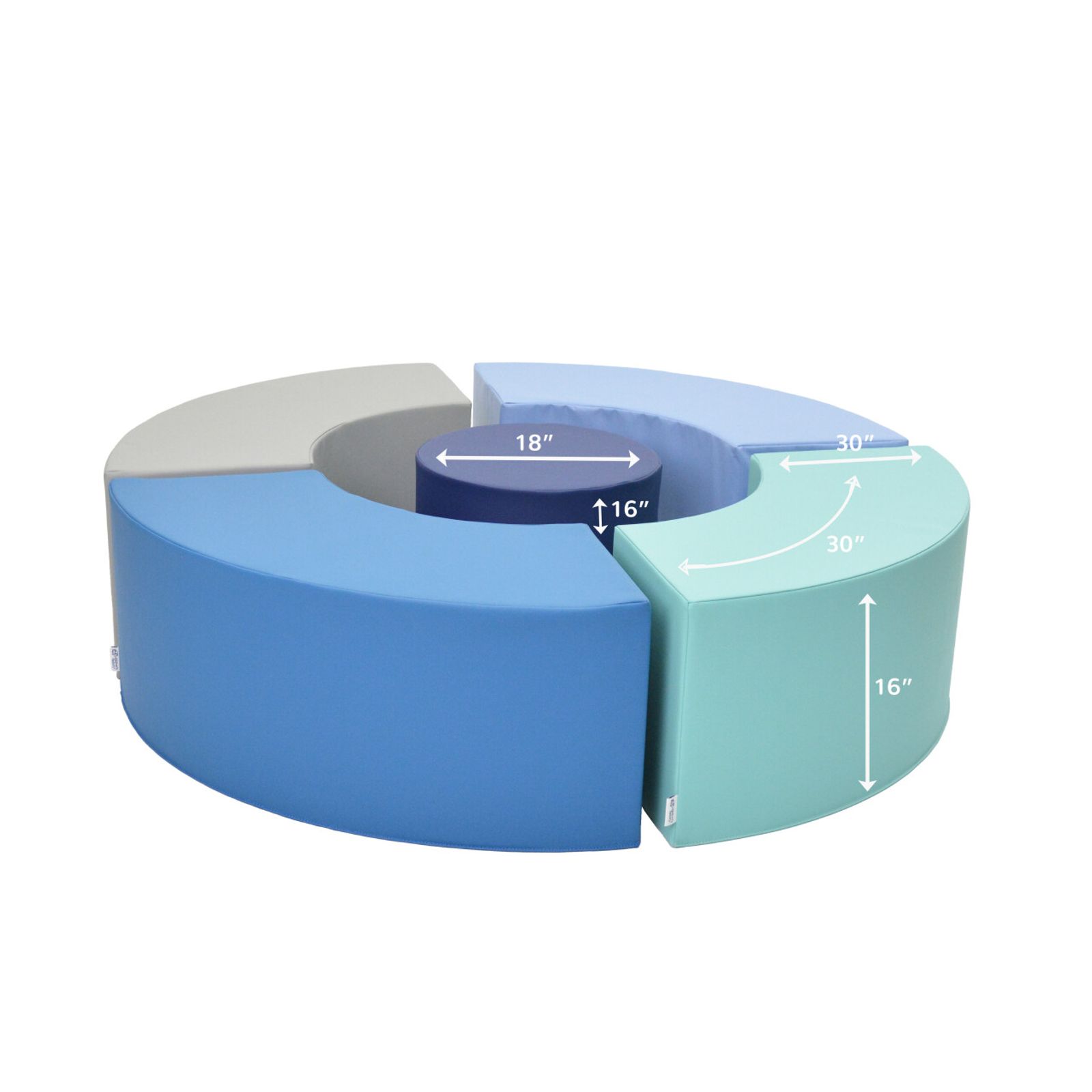 Childrens Factory 5 Piece Curve Seating - Drop Ship