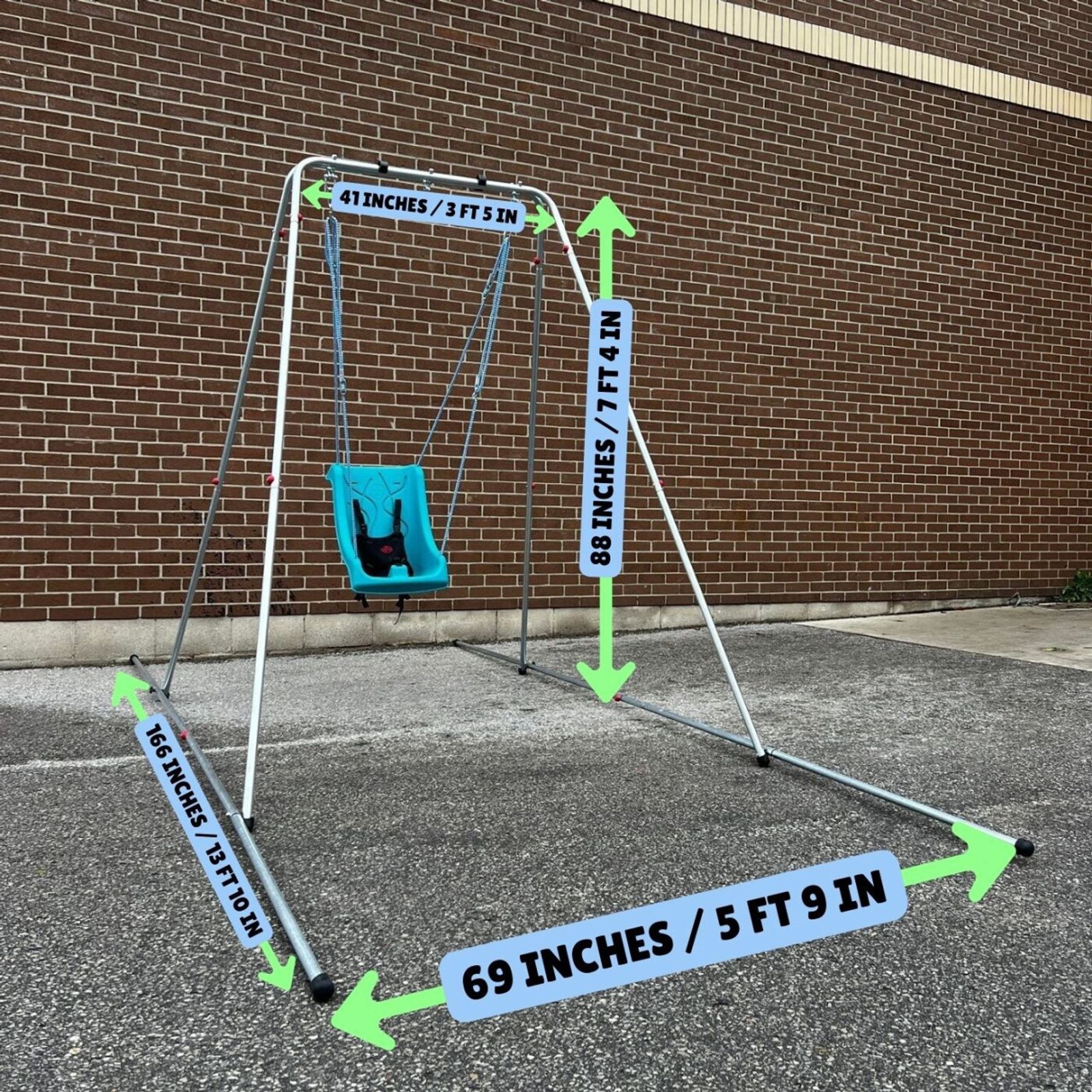 Fold Away Swing Frame with Stabilizers