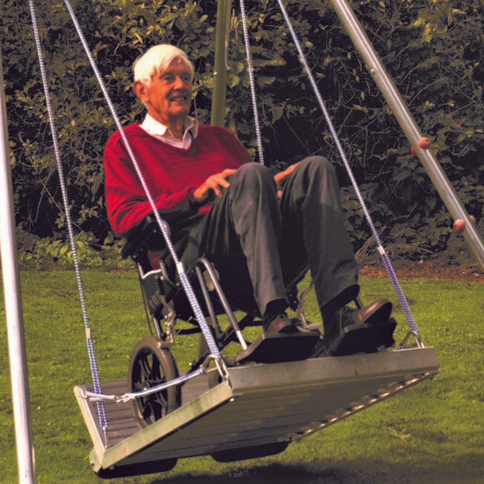 Wheelchair Platform Swing with Frame  