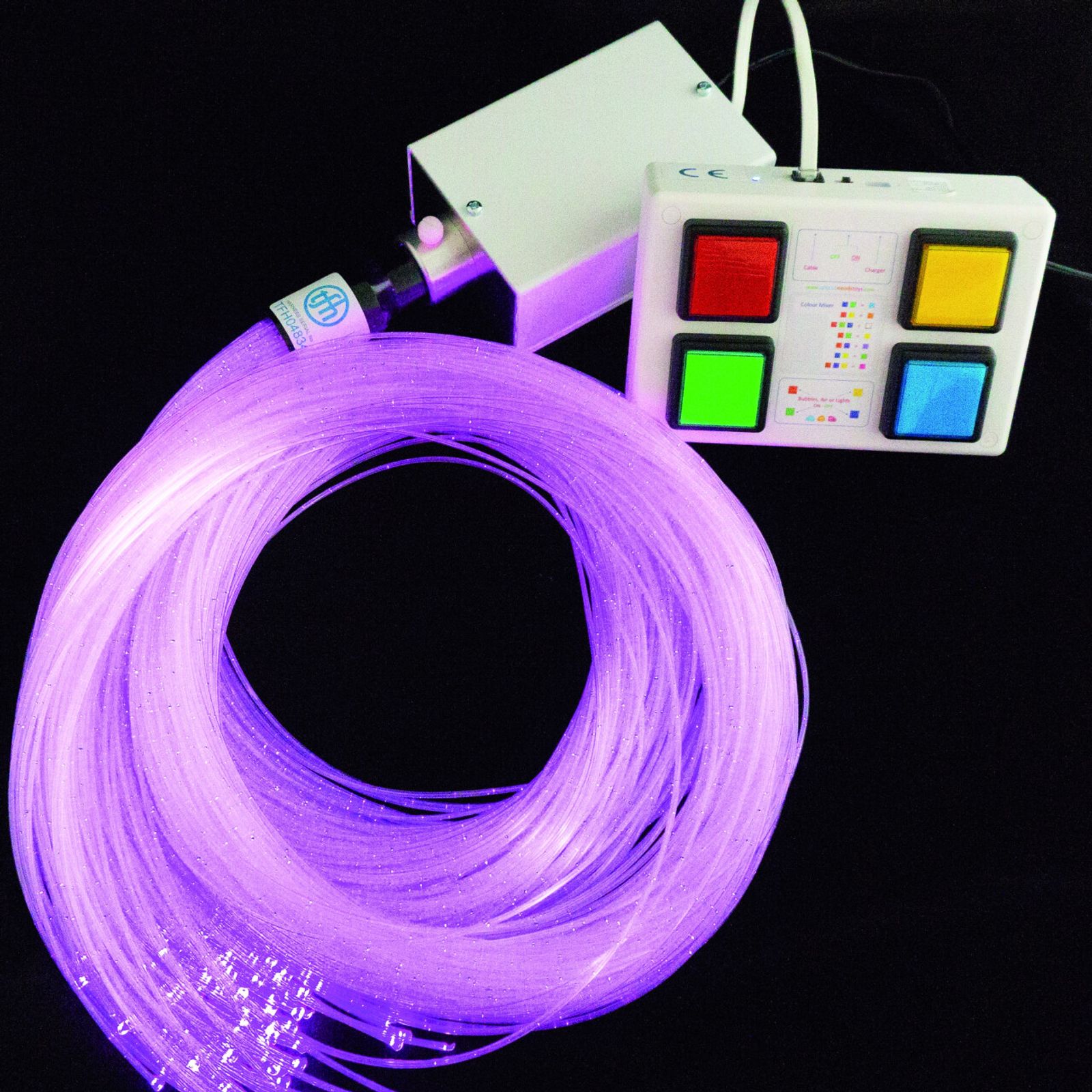 Fiberoptik 2m inkl ljuskälla