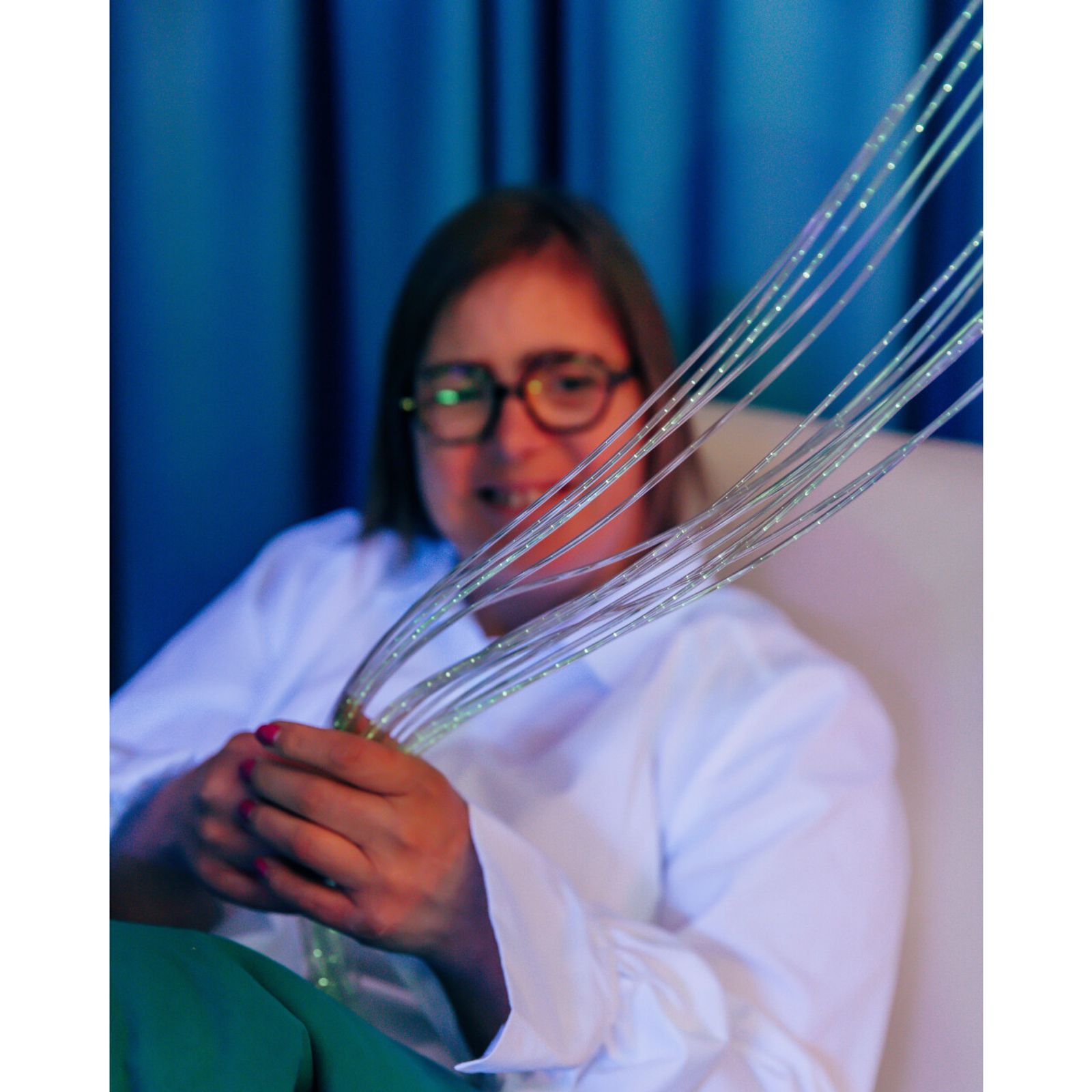 Fiberoptik 2m inkl ljuskälla