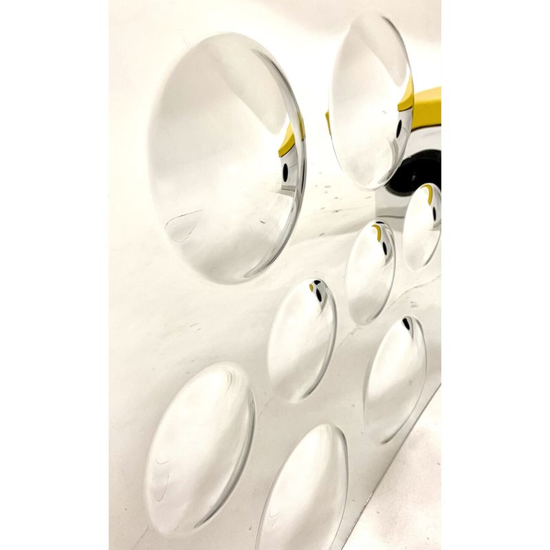 Square Acrylic Mirror with 8 Bubbles