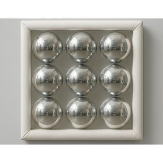 Bubblig spegel - VIT