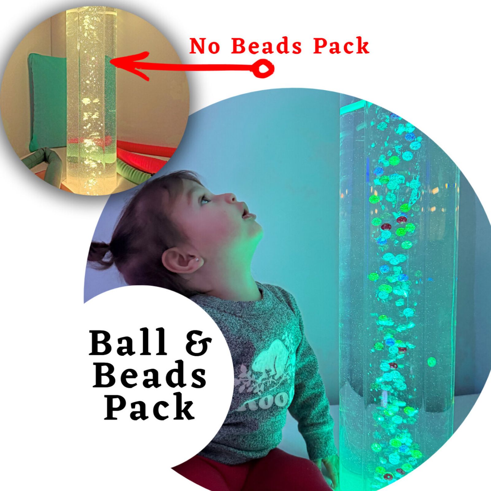 Bubble Column Bead and Ball Pack