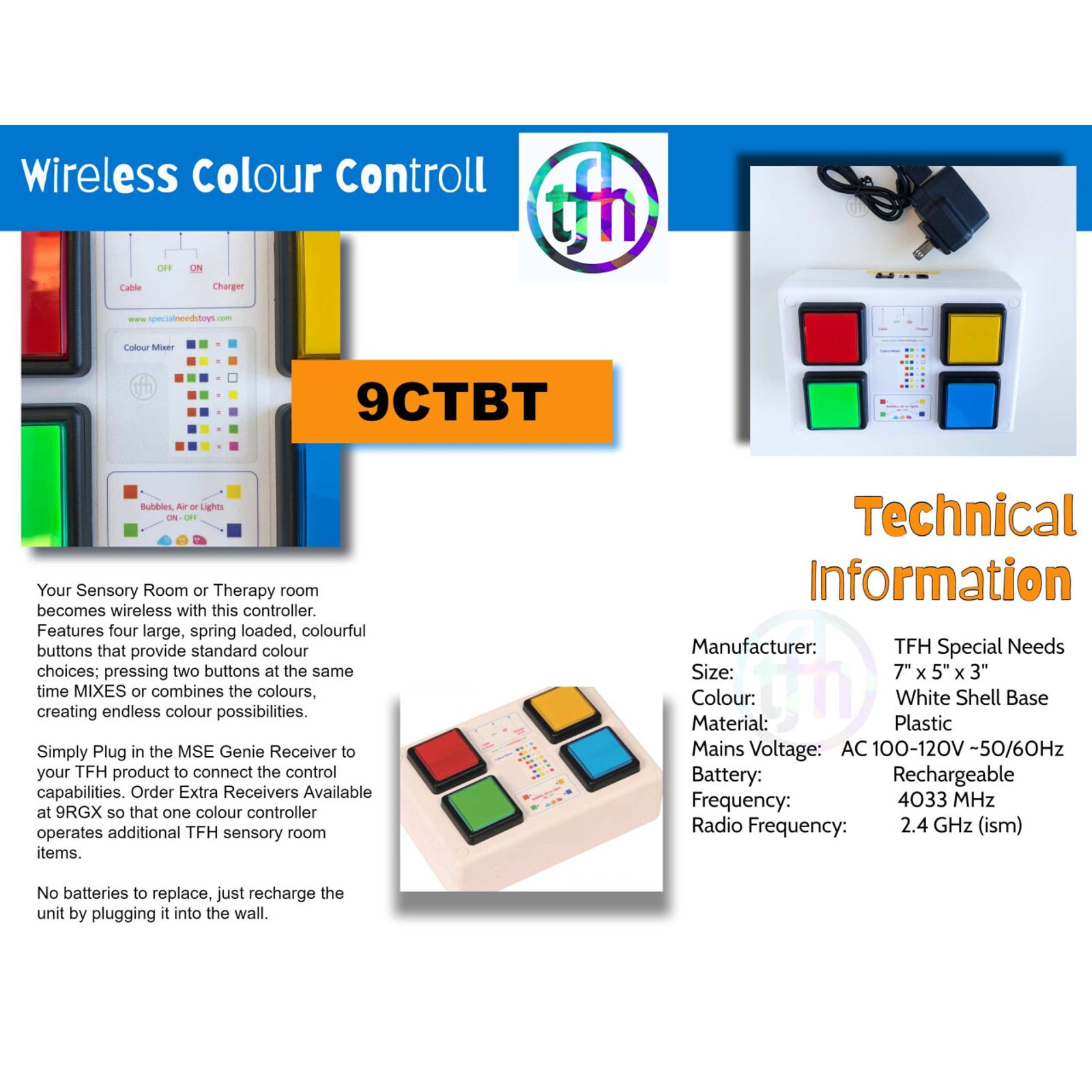 4 Button Wireless Color Controller