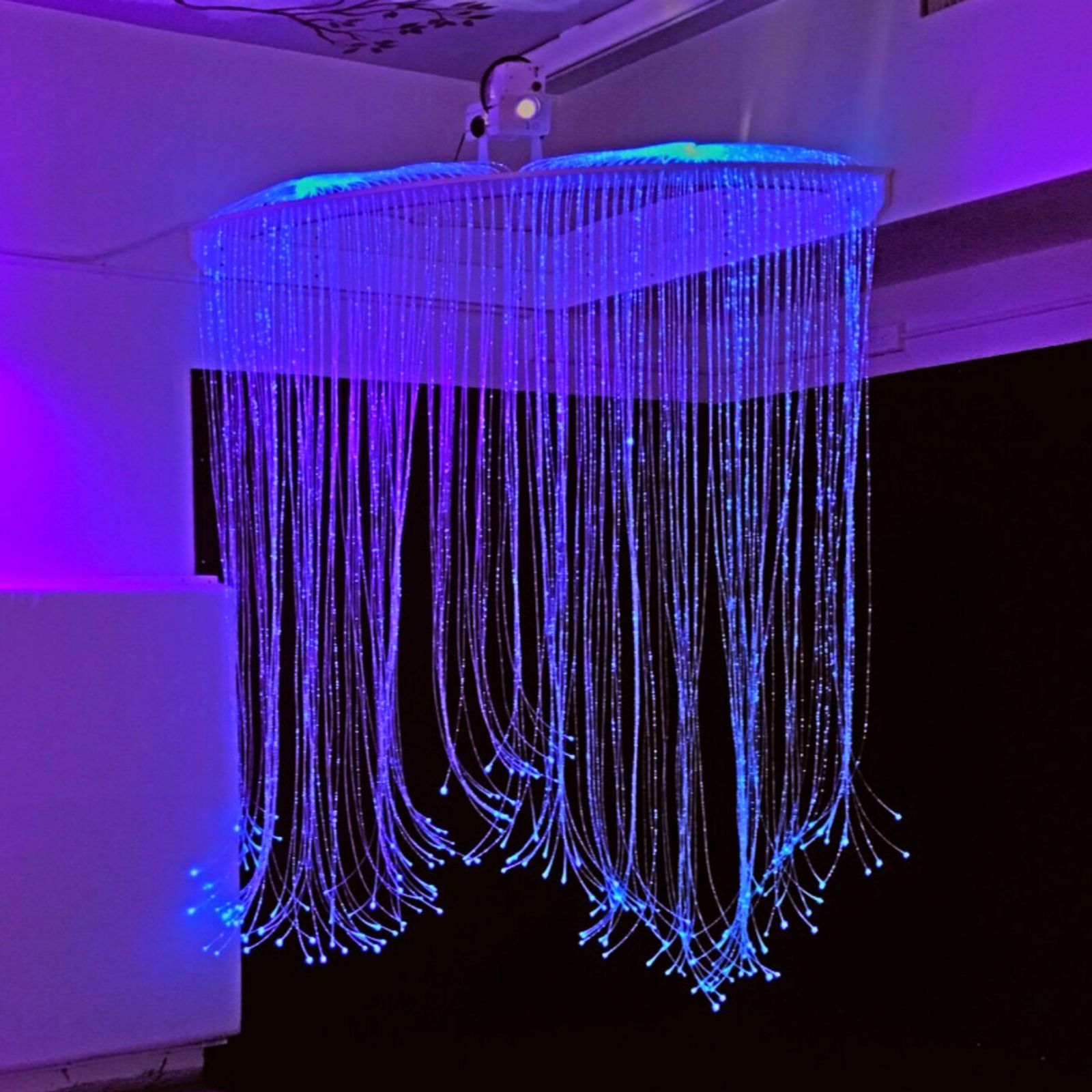 Corner Fibre Optic WaterFall Shelf