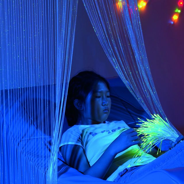 Corner Fibre Optic WaterFall Shelf