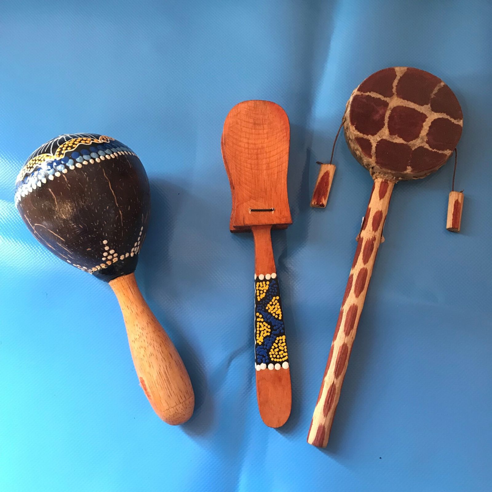 Musical Wooden Tribal Instruments x 3