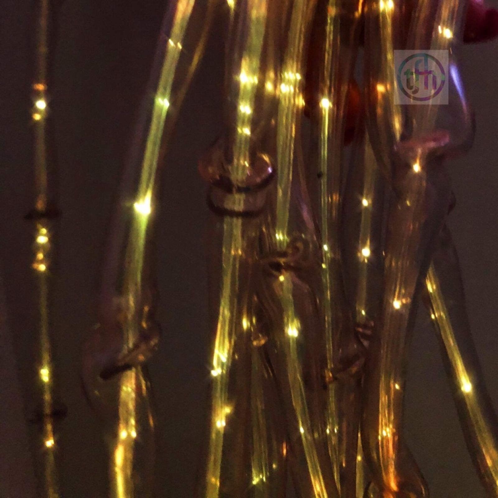 Knotted Fibre Optic Spray with Sparkle Light Source