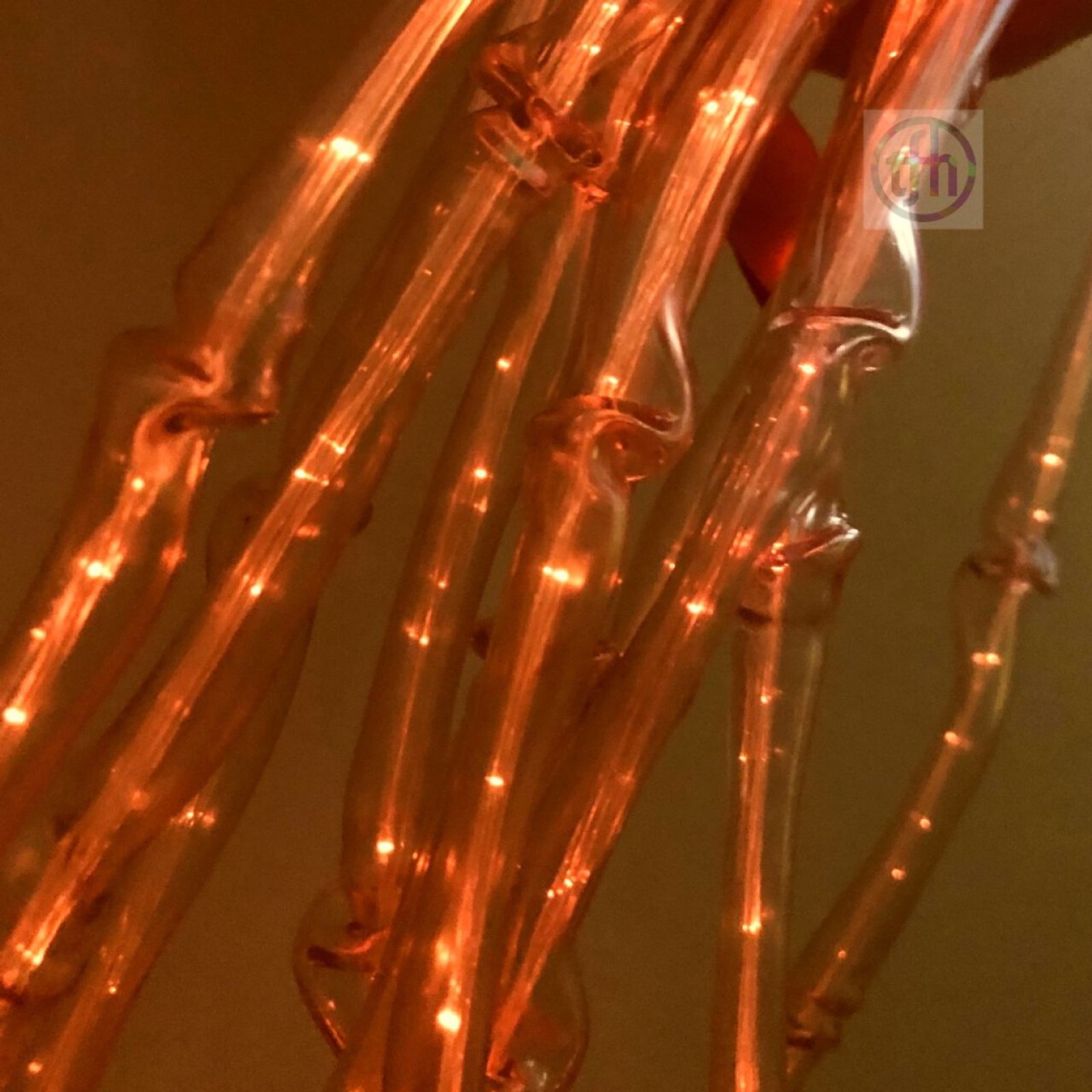 Knotted Fibre Optic Spray with Sparkle Light Source