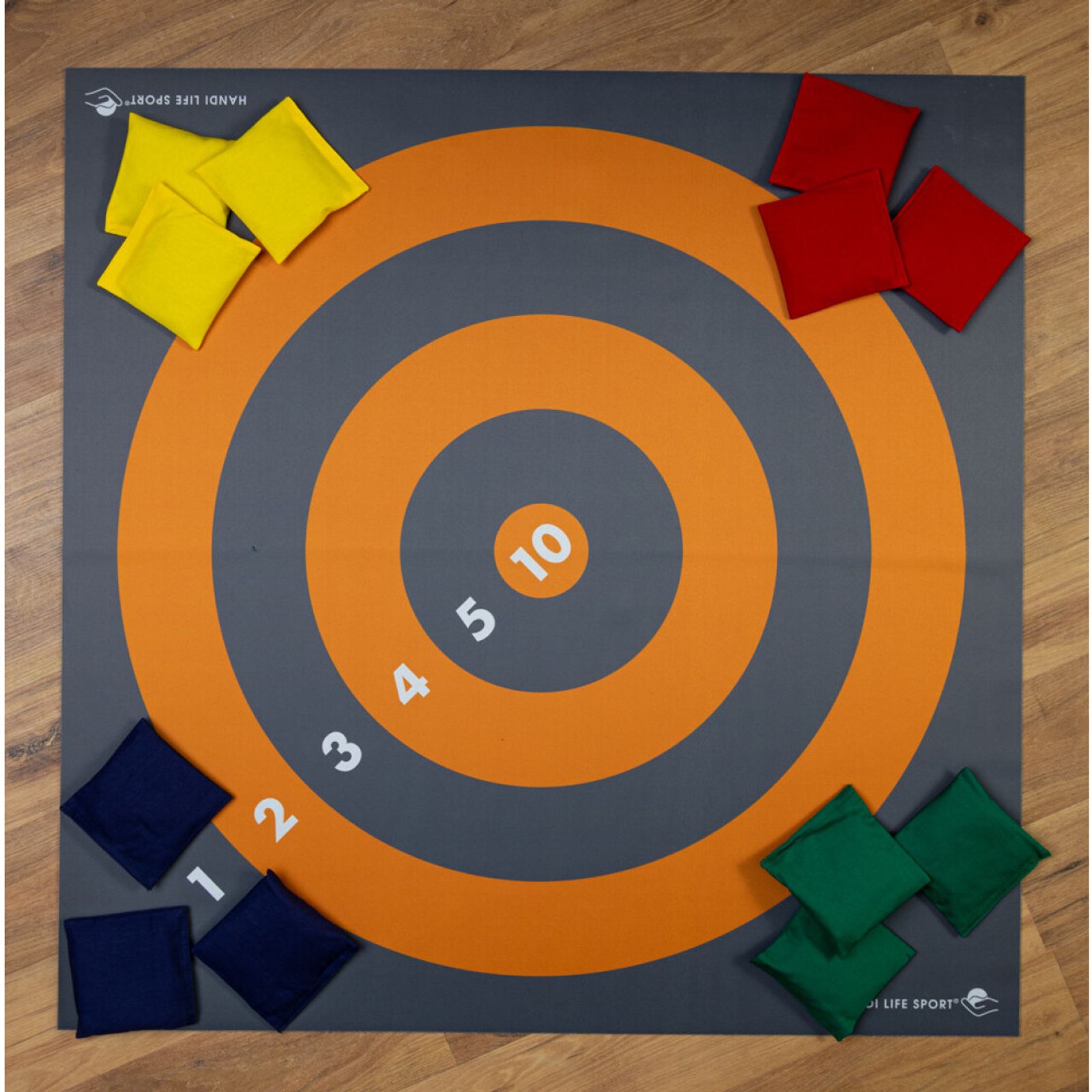 Målmatta med bönpåsar