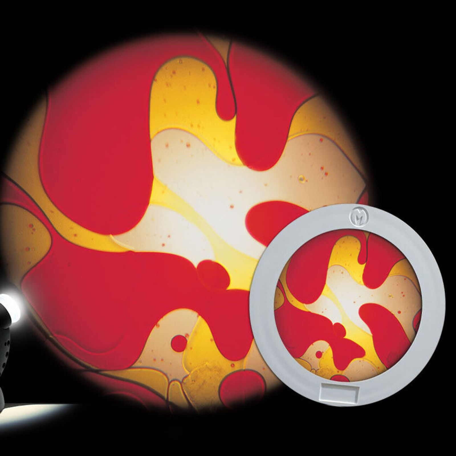 Vätskehjul Spaceprojektor - Röd/Gul