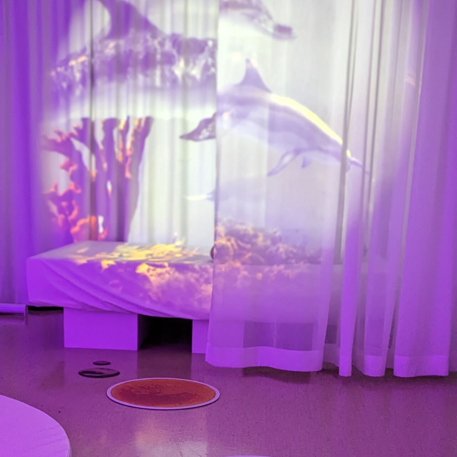 Vitt tyg för projicering (ej skena)