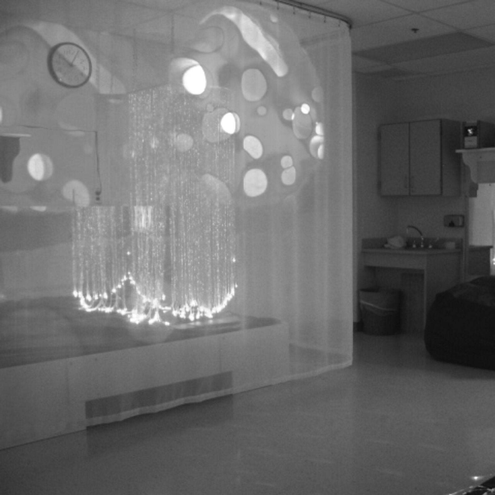 Vitt tyg för projicering (ej skena)