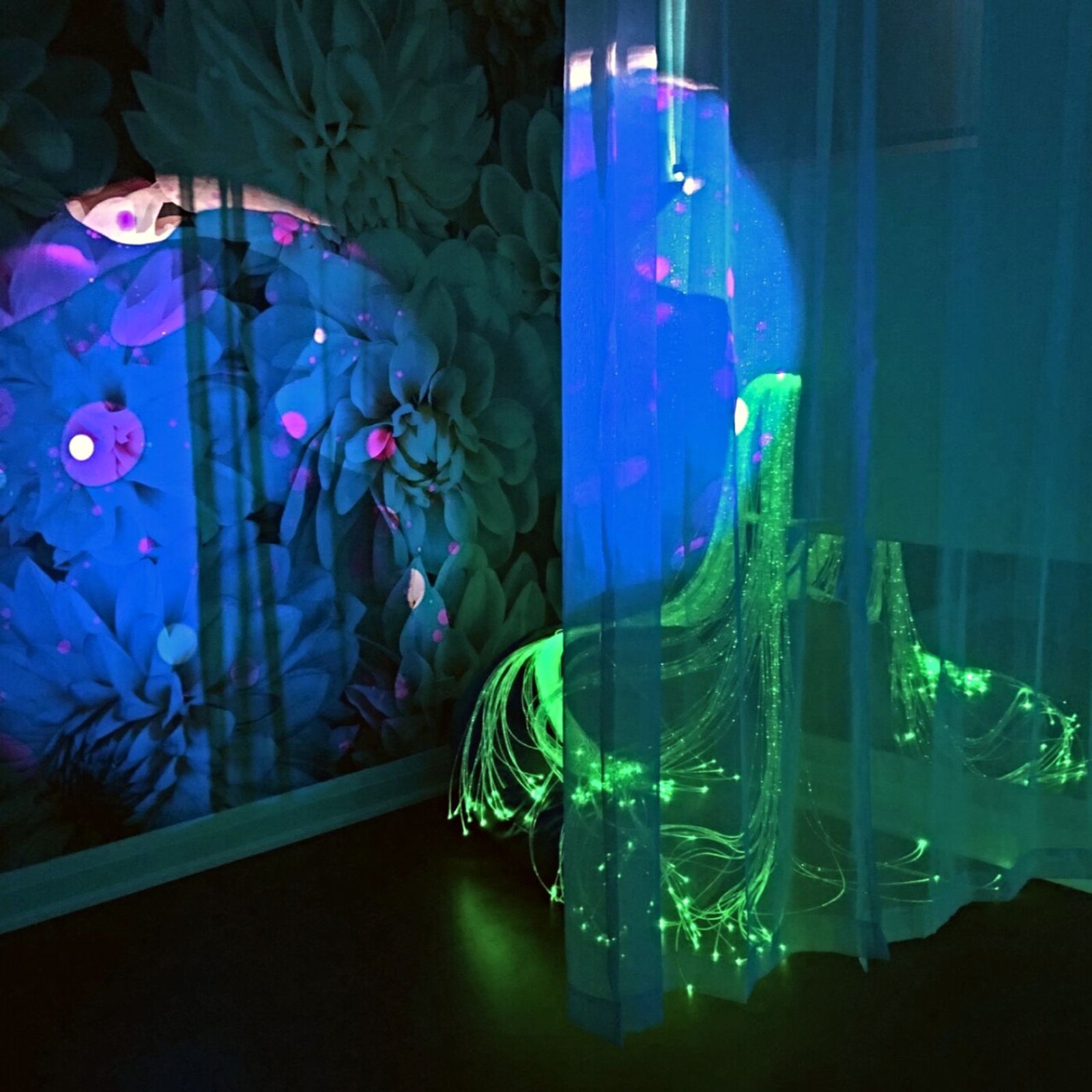 Vitt tyg för projicering (ej skena)