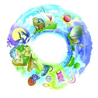 6 Inch Projector Wheel - Owl and the Pussy Cat Scene