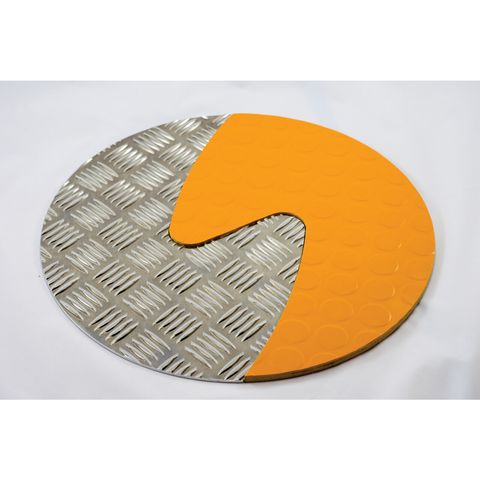 Tactile Circle Yellow & Silver -  LIMITED SUPPLY