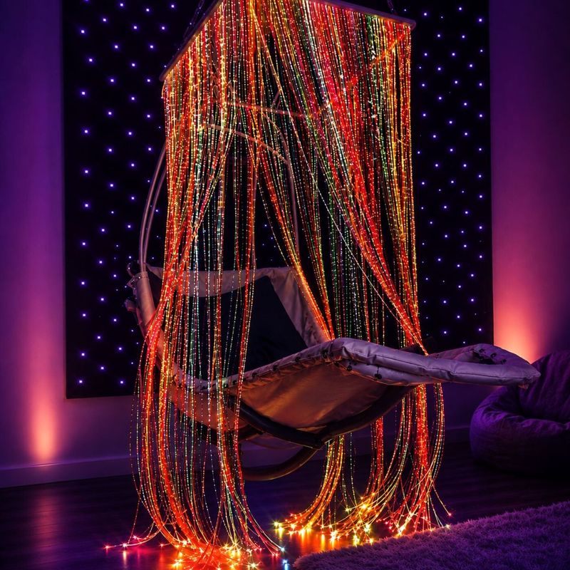 Fiber Optic Suspended Waterfall Lights