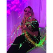 UV Fiberoptik 200 trådar 2 m inkl ljuskälla