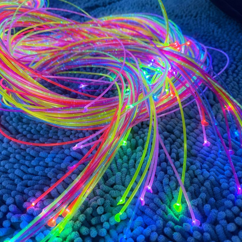 Ultra Violet, Fibre Optic Tails with Light Source