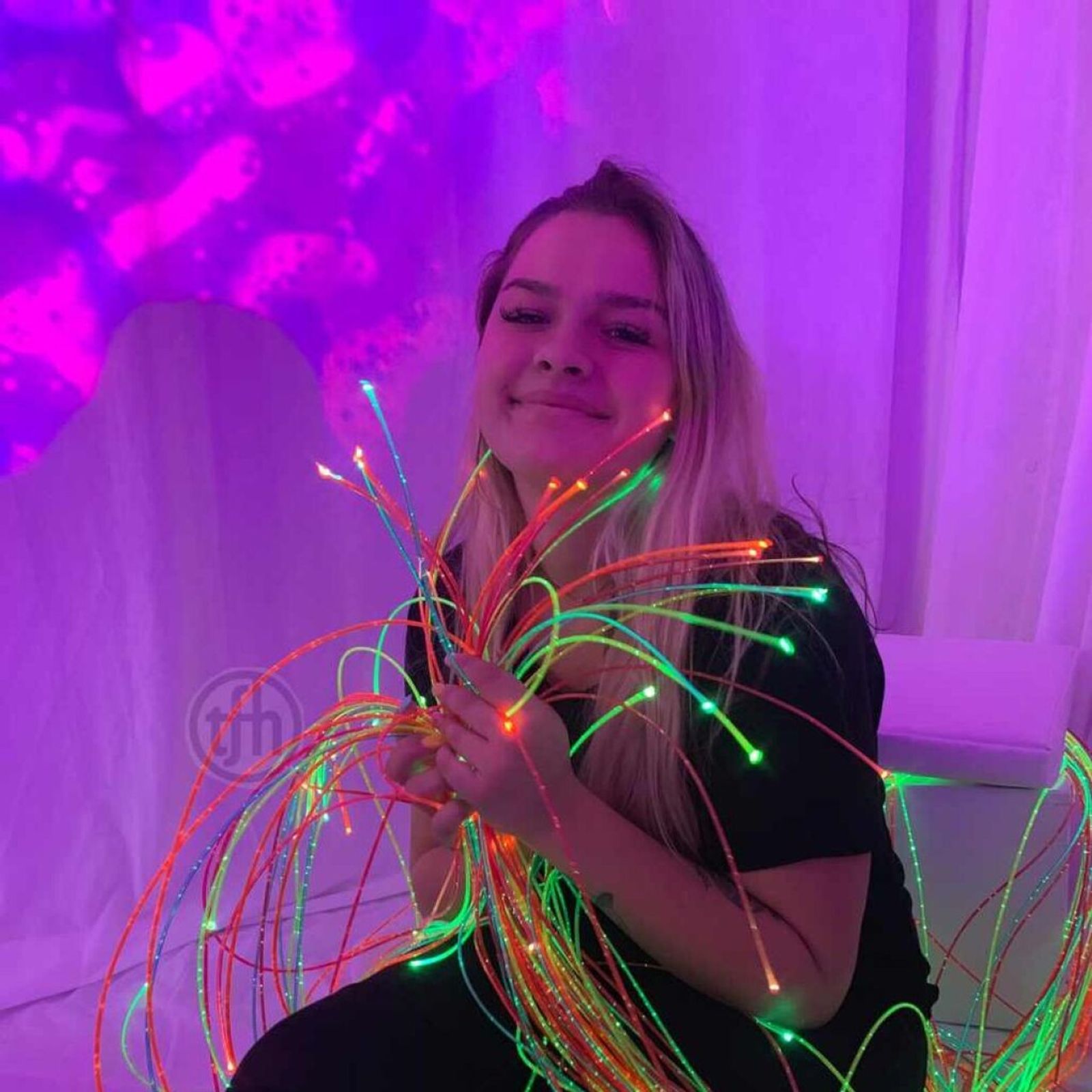 Ultra Violet, Fibre Optic Tails with Light Source