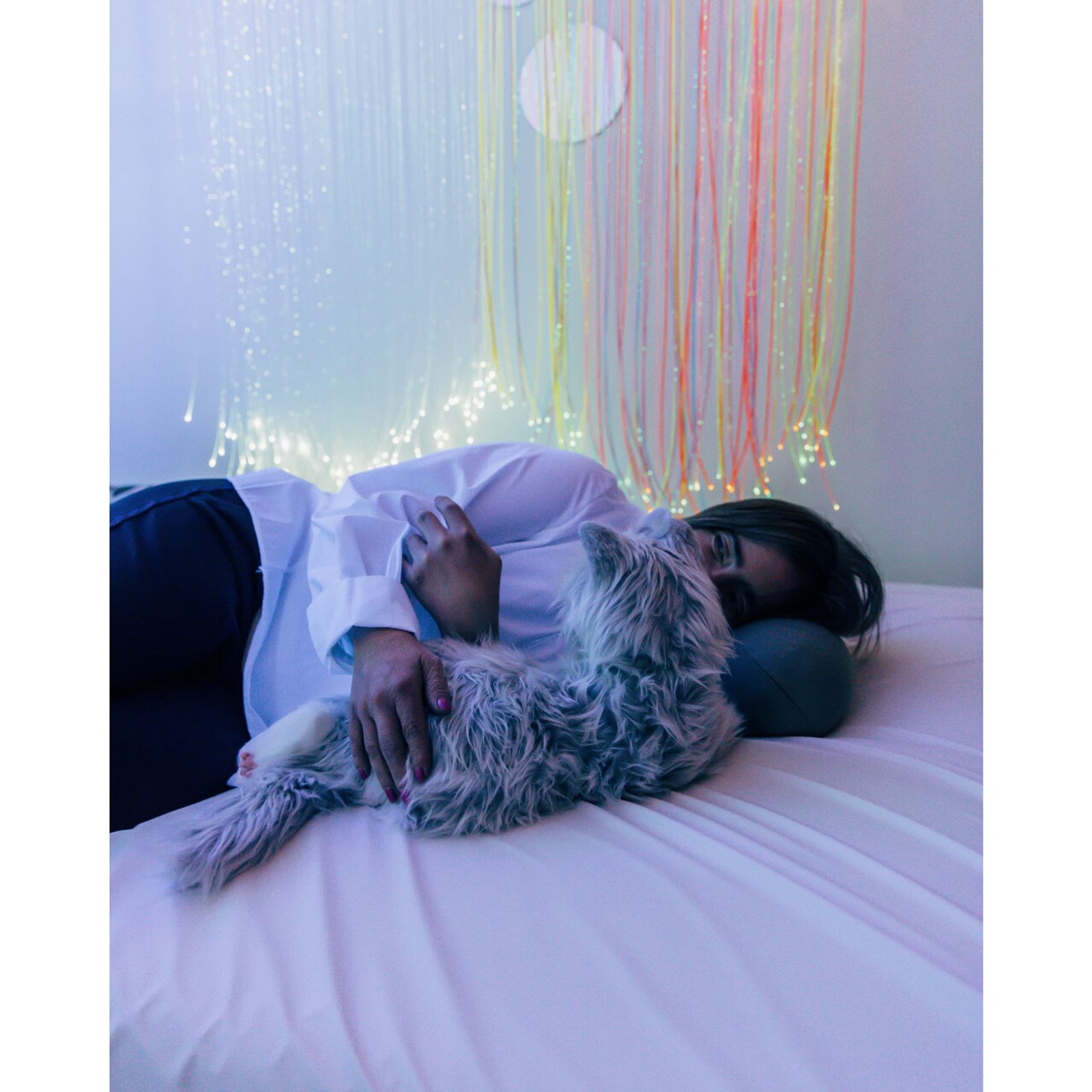 UV Fiberoptik 100 trådar 2 m inkl ljuskälla