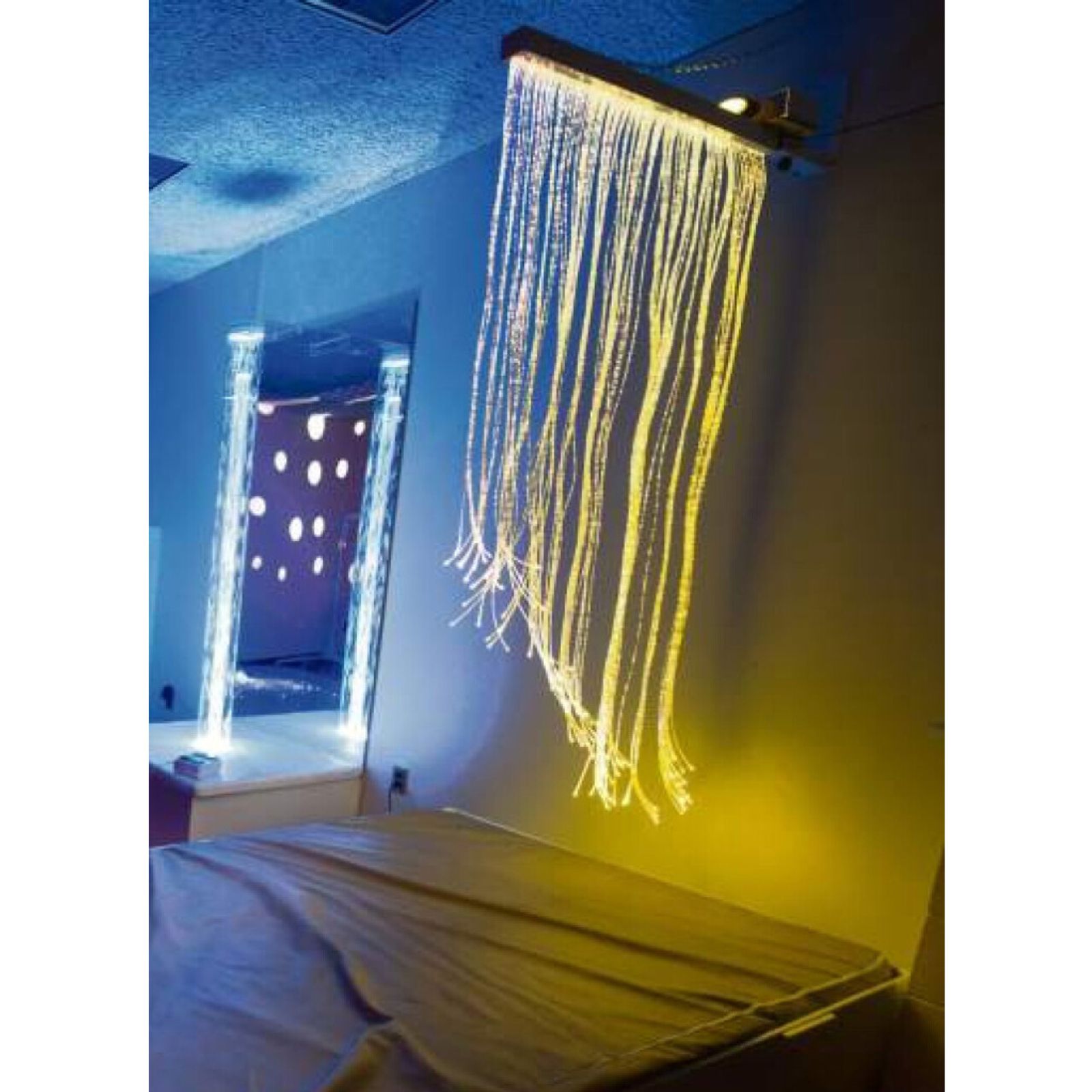 Fiber Optic Curtain on Adjustable Wall Bracket 