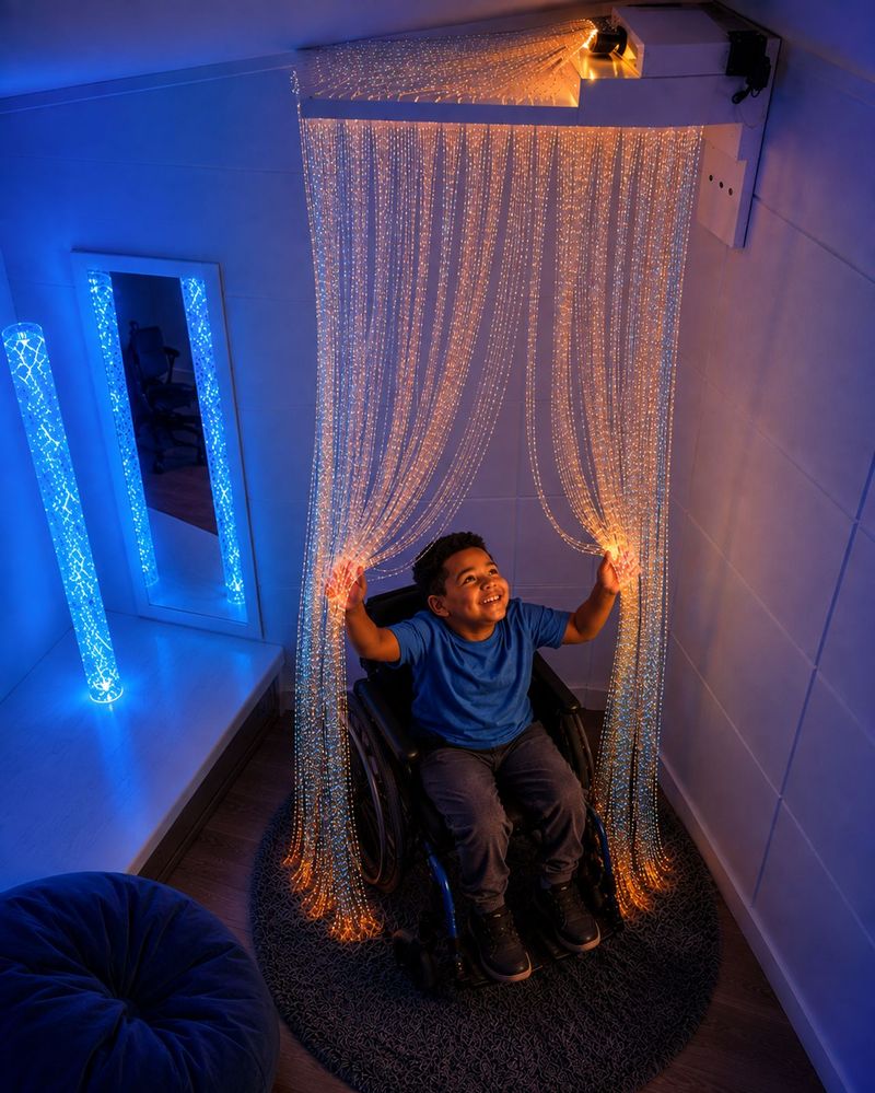 Fibre Optic Tails - Wall Curtain