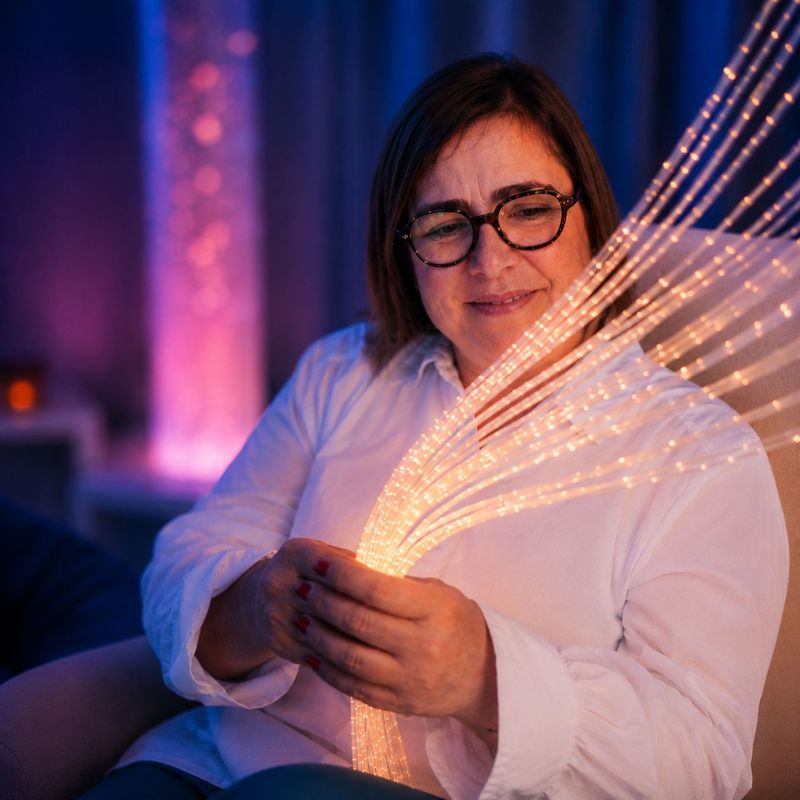 Fibre Optic Tails - Wall Curtain